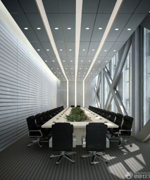 公司会议室室内吊顶装修设计效果图片