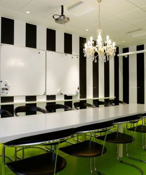 公司会议室绿色地砖装修设计效果图片