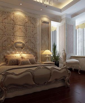 主卧床头欧式背景墙装修设计效果图