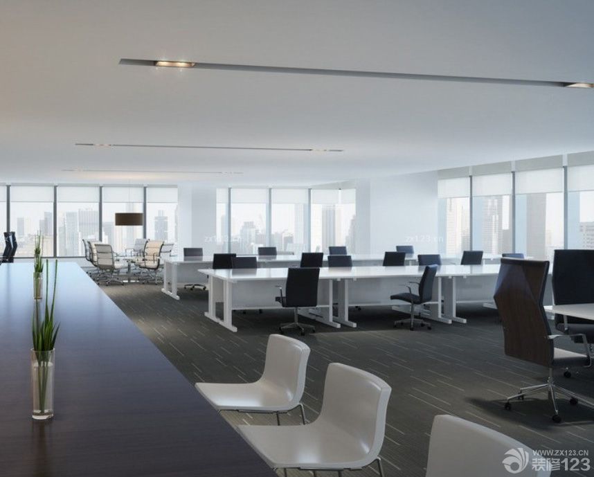 高层写字楼设计办公大厅装修效果图片