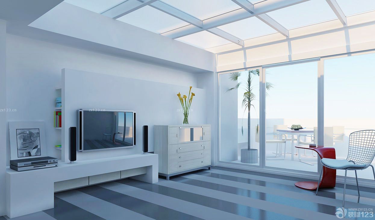 现代室内客厅与阳台隔断装修效果图大全2025图片