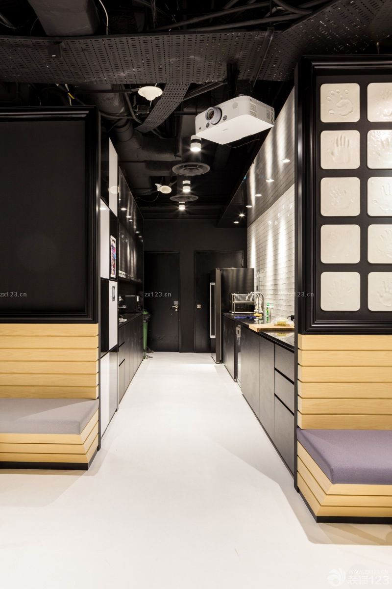 简约公司过道背景墙效果图