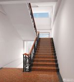 现代公司楼梯间地板砖颜色设计图片