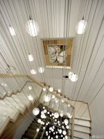 现代公司楼梯间简约吊灯装修设计效果图片