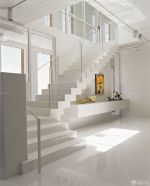 现代公司楼梯间白色简约装修设计效果图
