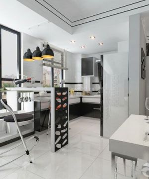 85平方房子开放式厨房装修设计效果图
