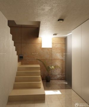 现代公司楼梯间盆栽植物设计图片