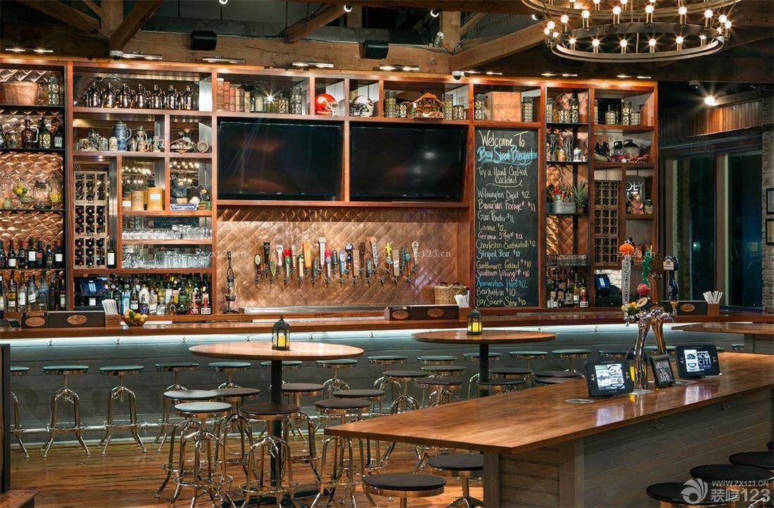 乡村酒吧展示架设计