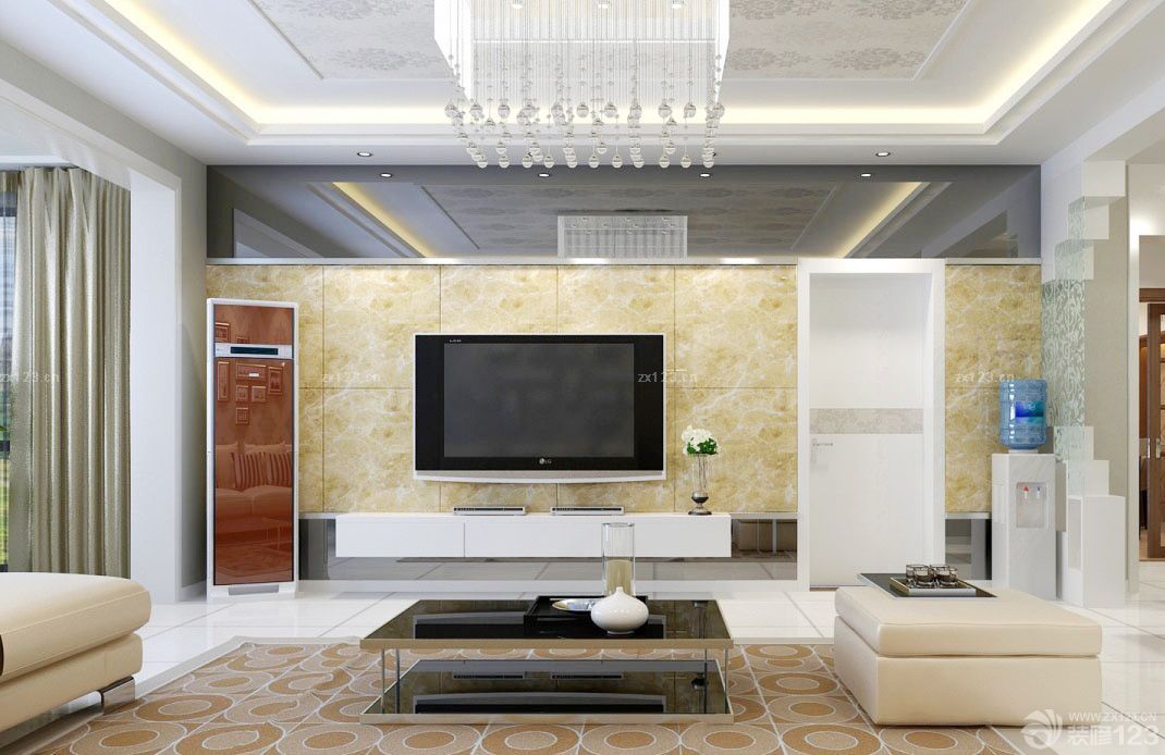 2025简约家装长形客厅装修效果图