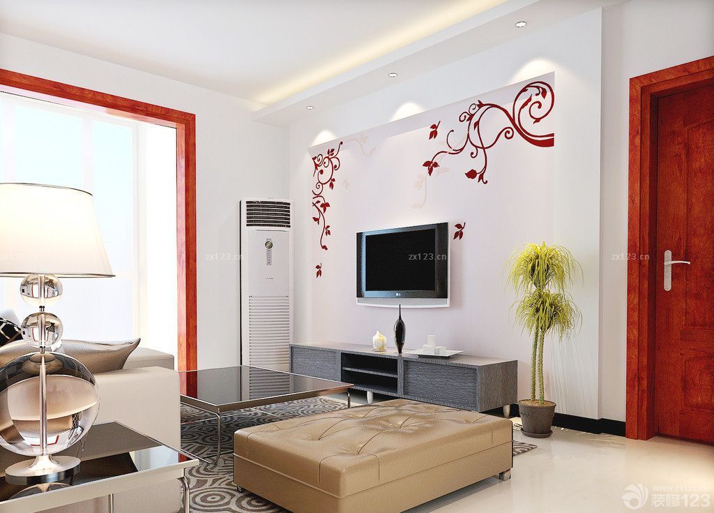 2025现代室内装修墙贴客厅电视墙效果图