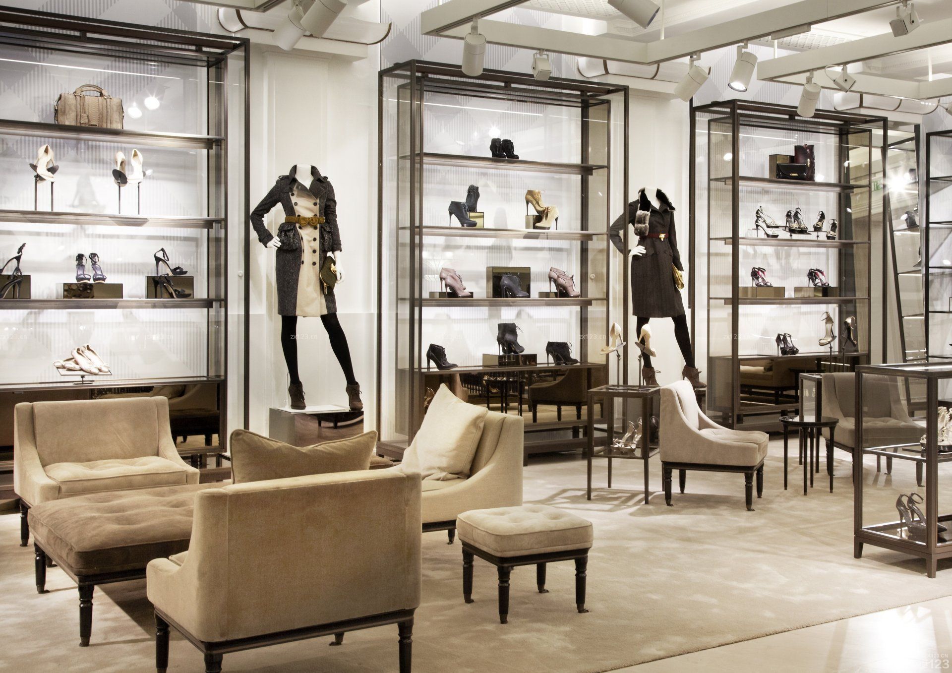 时尚鞋店单人沙发装修效果