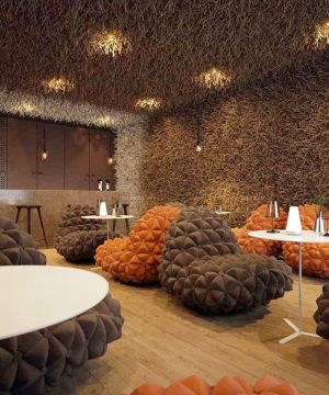 2023创意小型休闲酒吧单人沙发装修效果图片