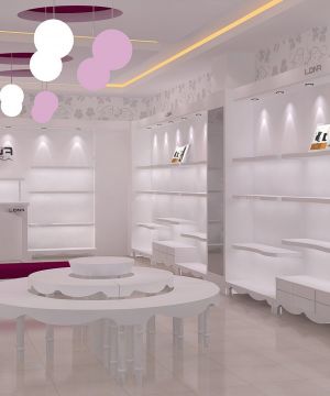 2025女鞋店圆形吊顶装修效果图片
