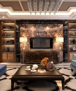 最新室内客厅电视背景墙设计效果欣赏