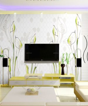 时尚简约家装客厅壁纸电视背景墙效果图片