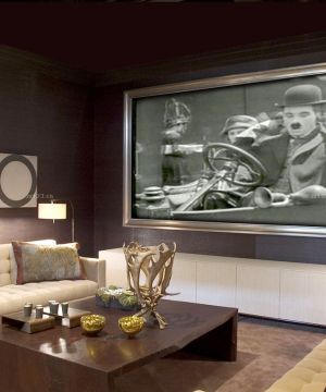 客厅家庭影院组合沙发装修效果图片