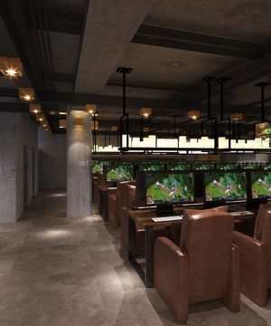 2023世界上最豪华的网吧室内水泥地面装修效果图片