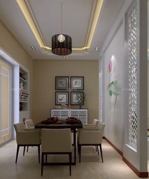 2023家庭中式风格带屏风的客厅装饰图片