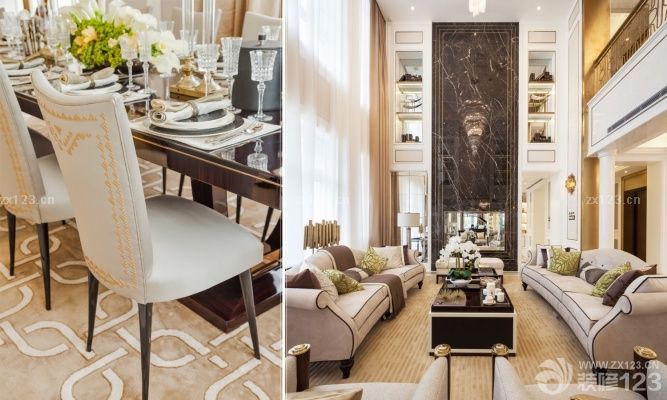 别墅装修复式客厅图