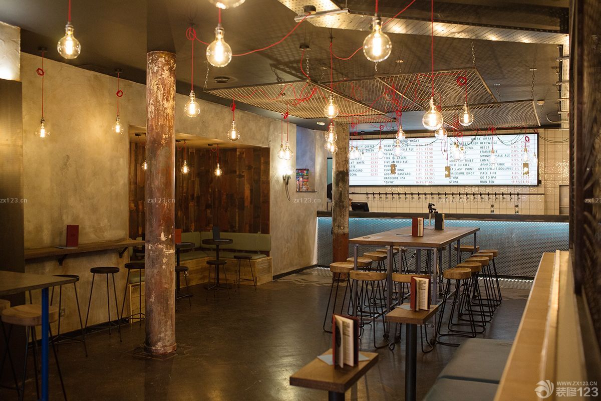 乡村小酒吧石材吊顶装修效果图片