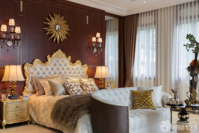 欧式古典风格主卧室装修效果图片2025