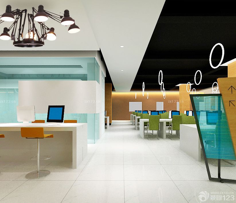 现代简约风格网吧室内装修设计效果图欣赏