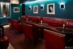 时尚小型酒吧室内蓝色墙面装修效果图片