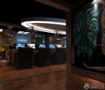 网吧室内背景墙装修设计效果图2025图片