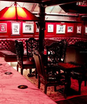 主题小酒吧红色墙面装修效果图片大全