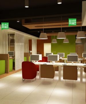 2025网吧简约风格室内装修效果图片