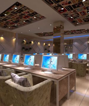 2025网吧吊顶装饰装修效果图片大全