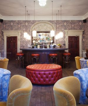 温馨小型酒吧欧式壁纸装修效果图片