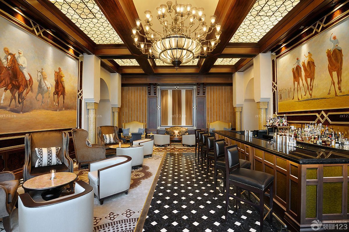 经典高档酒吧装修欧式吊灯图片2025