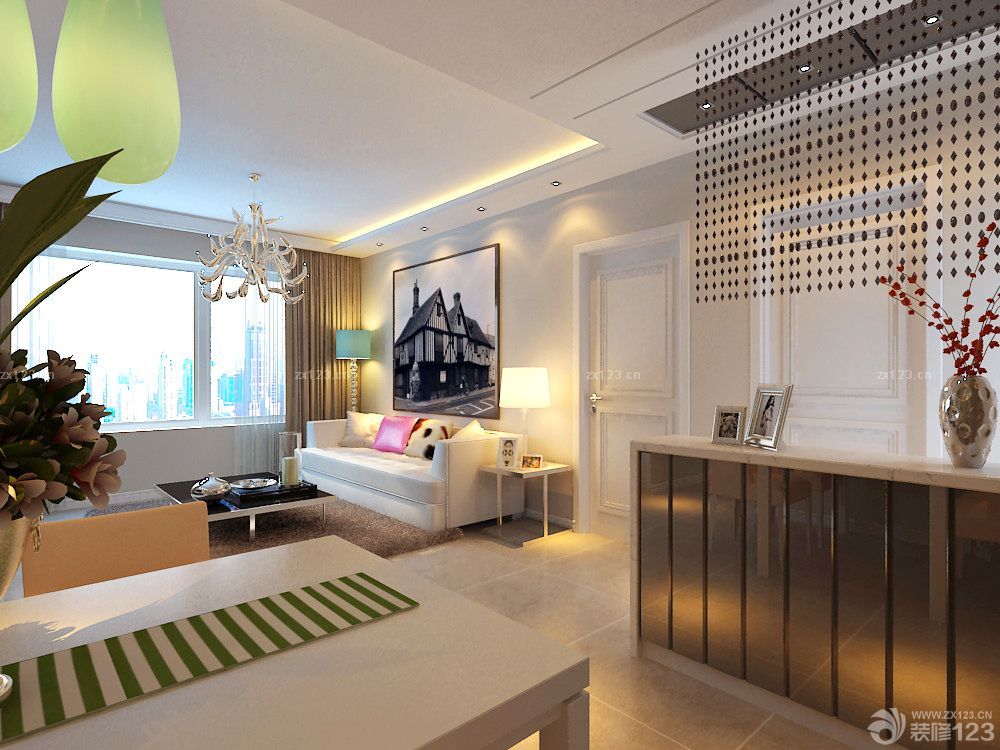 三居室家装客厅设计效果图