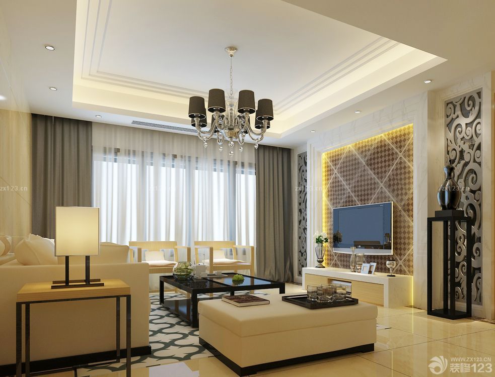 交换空间客厅台灯装修效果图