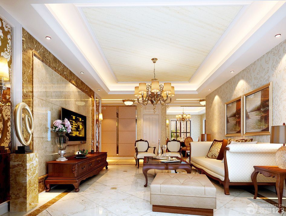 婚房客厅装饰布置效果图片大全