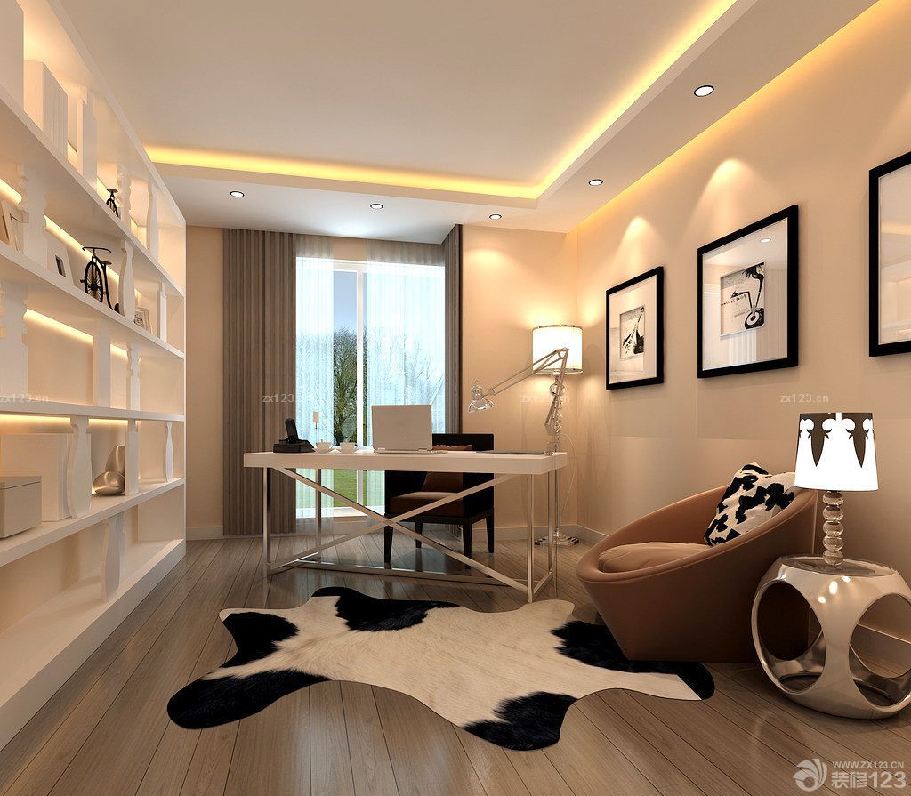 现代简约欧式风格书厨装修图片