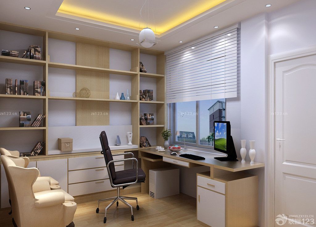 小户型现代欧式风格书厨装修