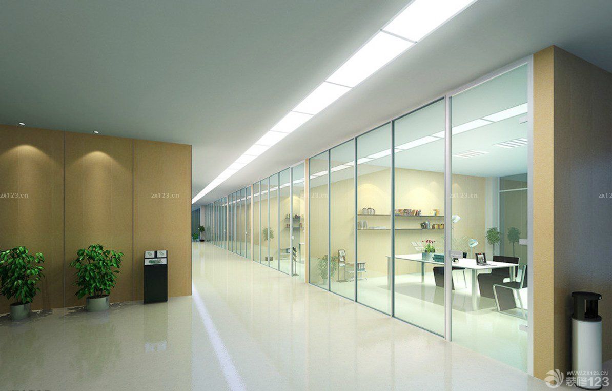 最新公司走道吊顶灯装修效果图片