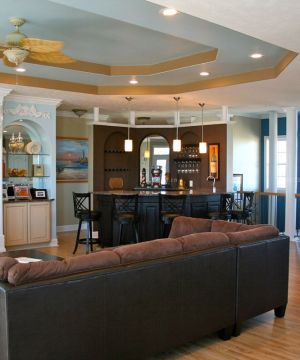 时尚欧式风格家庭酒吧设计图片大全