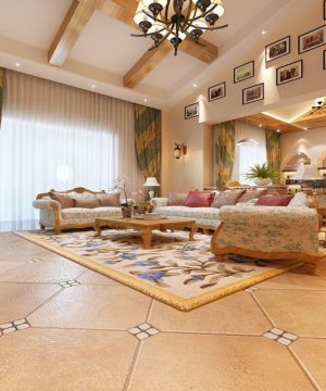 房屋室内客厅组合沙发设计效果图片