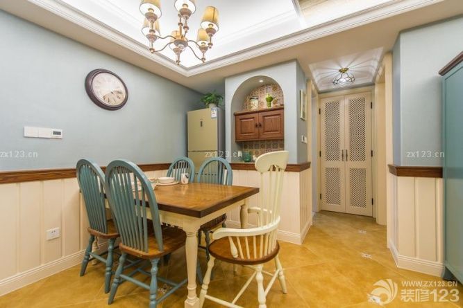 时尚混搭风格家用餐厅装修效果图片