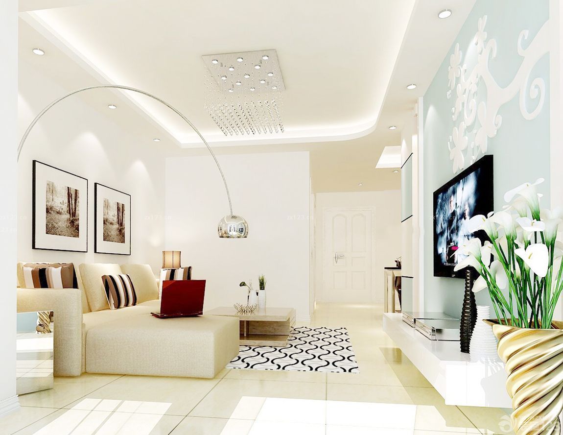 最新30平方客厅电视背景墙设计装修效果图