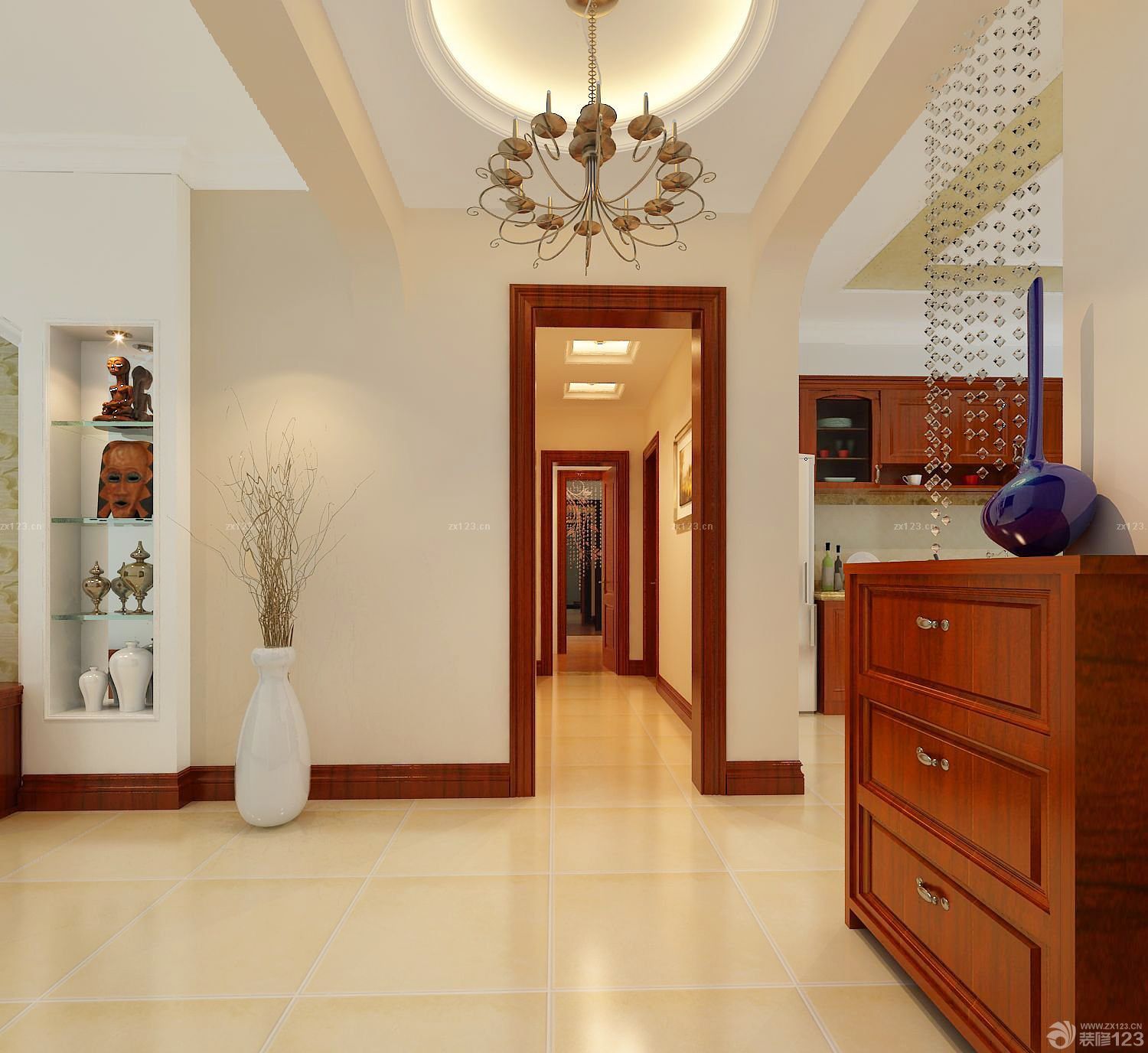 小三房玄关欧式新古典风格装修图片欣赏