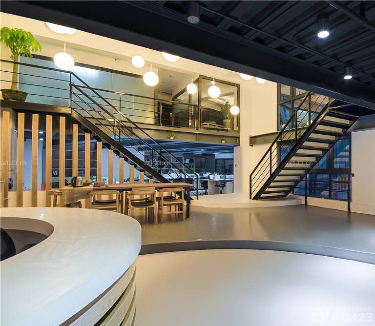写字楼大堂室内楼梯设计图片