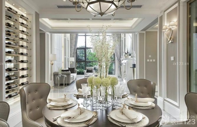 最新别墅家装餐厅设计样板房