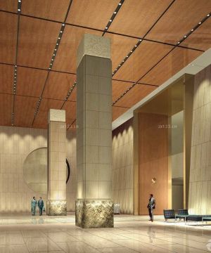2023大型写字楼大堂柱子设计案例