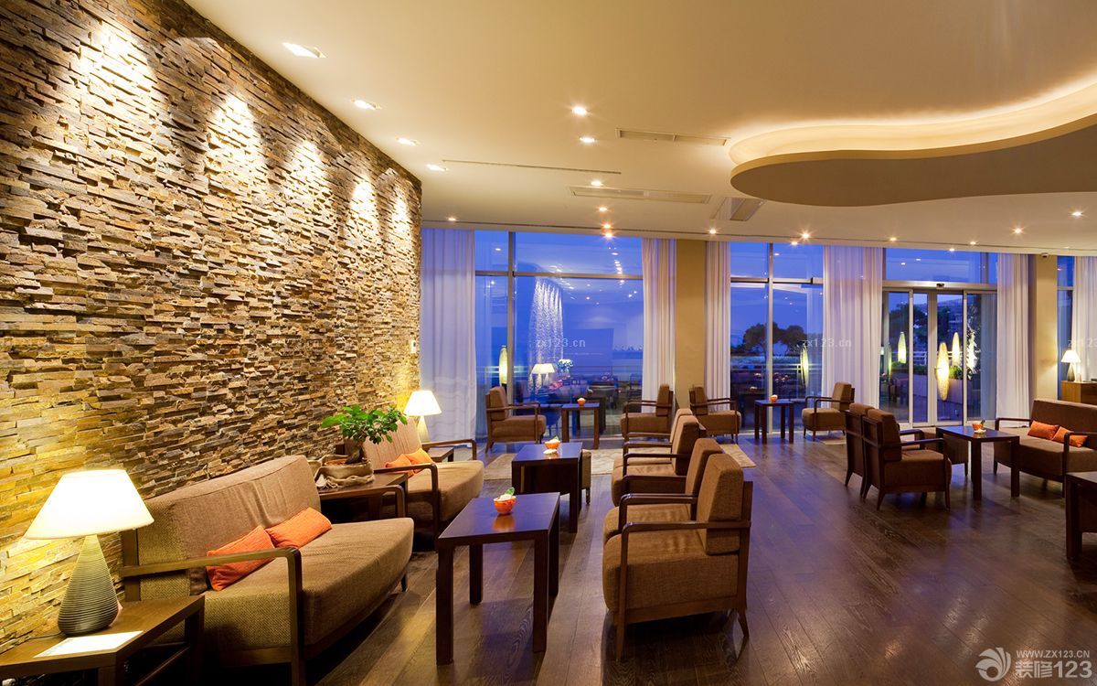 酒吧大厅墙砖墙面装修效果图片2025