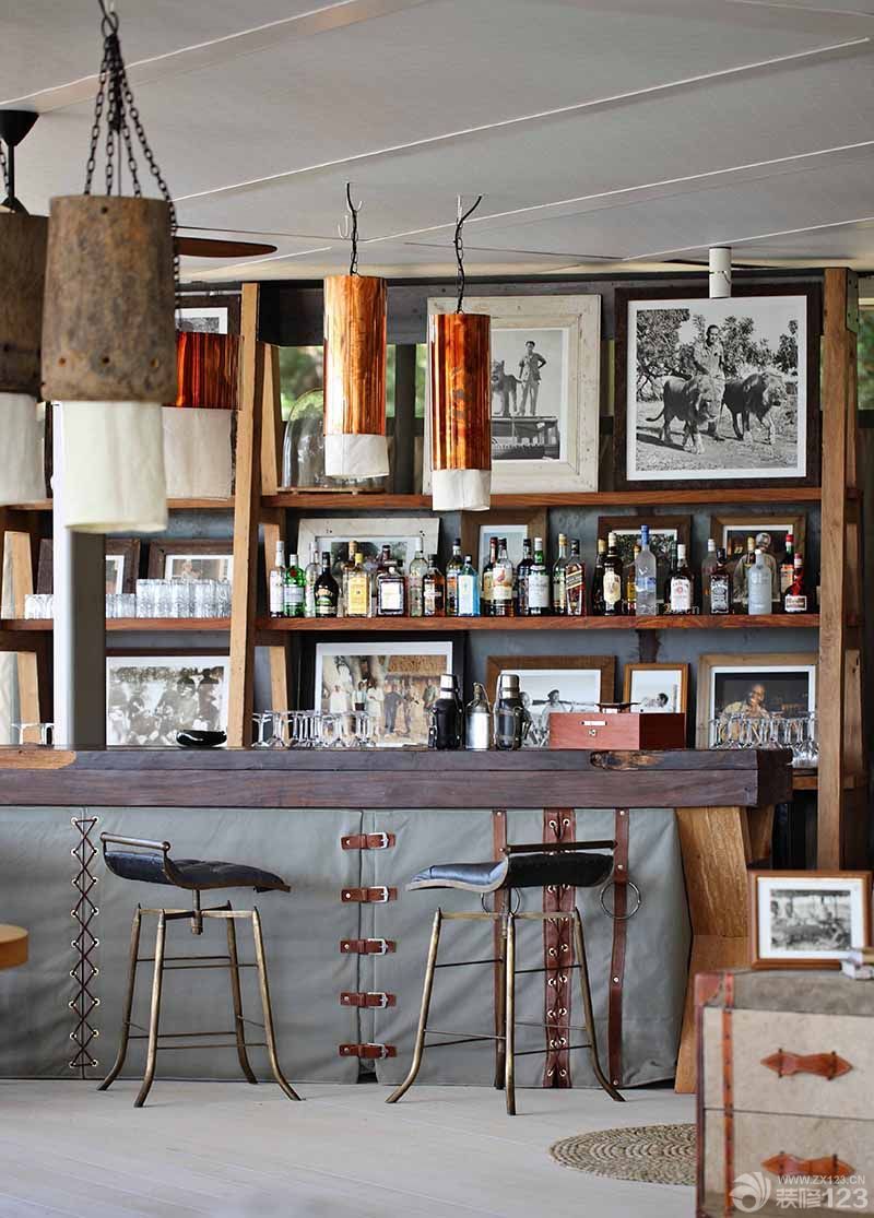 精美酒吧柜台装饰画装修效果图片2025