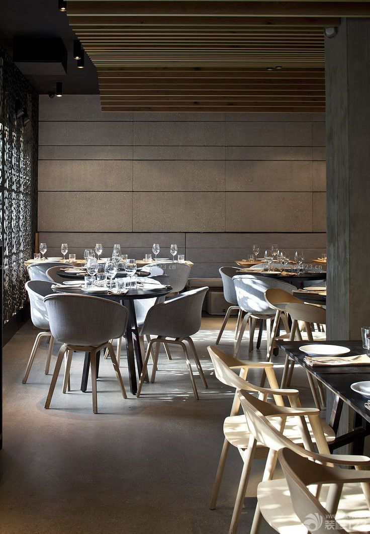 时尚餐厅店面休闲椅装修效果图片